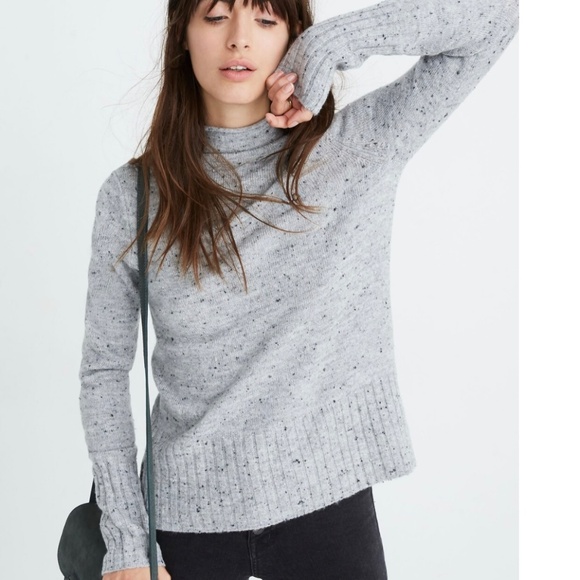 Madewell Donegal Inland Turtleneck Wool Sweater Forest Green - Picture 7 of 11